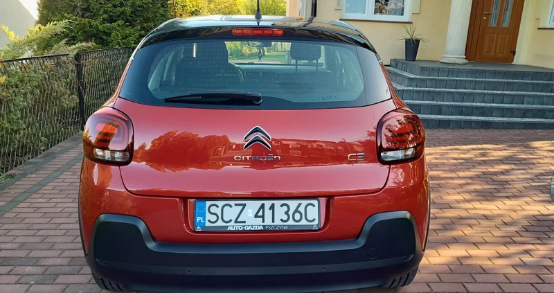 Citroen C3 cena 42900 przebieg: 30000, rok produkcji 2018 z Zelów małe 407